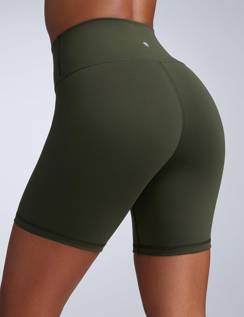 CRZ YOGA Biker Shorts - High Waisted 6'' Athletic Shorts for Gym, Yoga & Running | Tummy Control