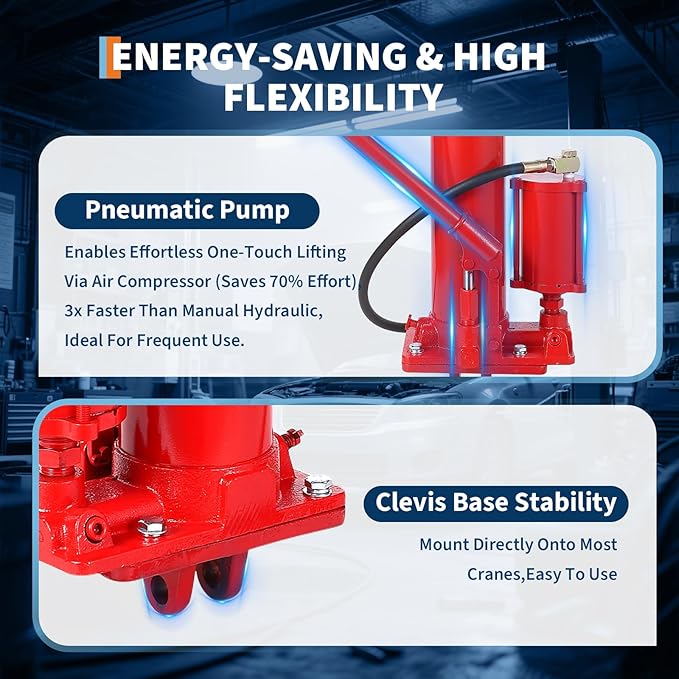 8-Ton Hydraulic Ram Jack-Air Pump