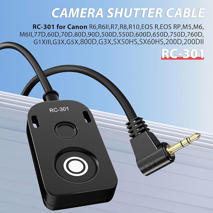 RC301-2.5mm 196.8 "Extended Cable Shutter Release Remote