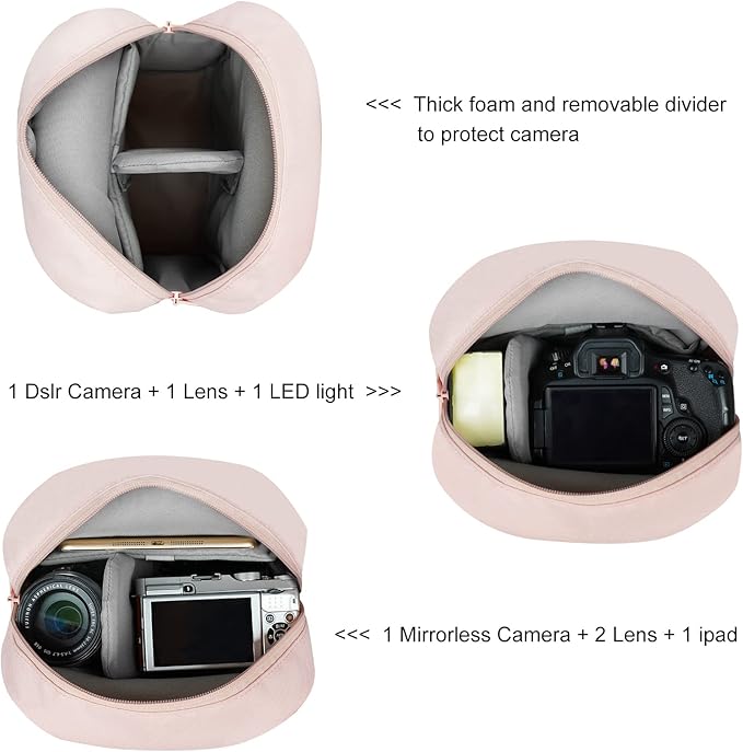 TULLIO Women Camera Bag, Small Lightweight Camera Sling Bag Waterproof