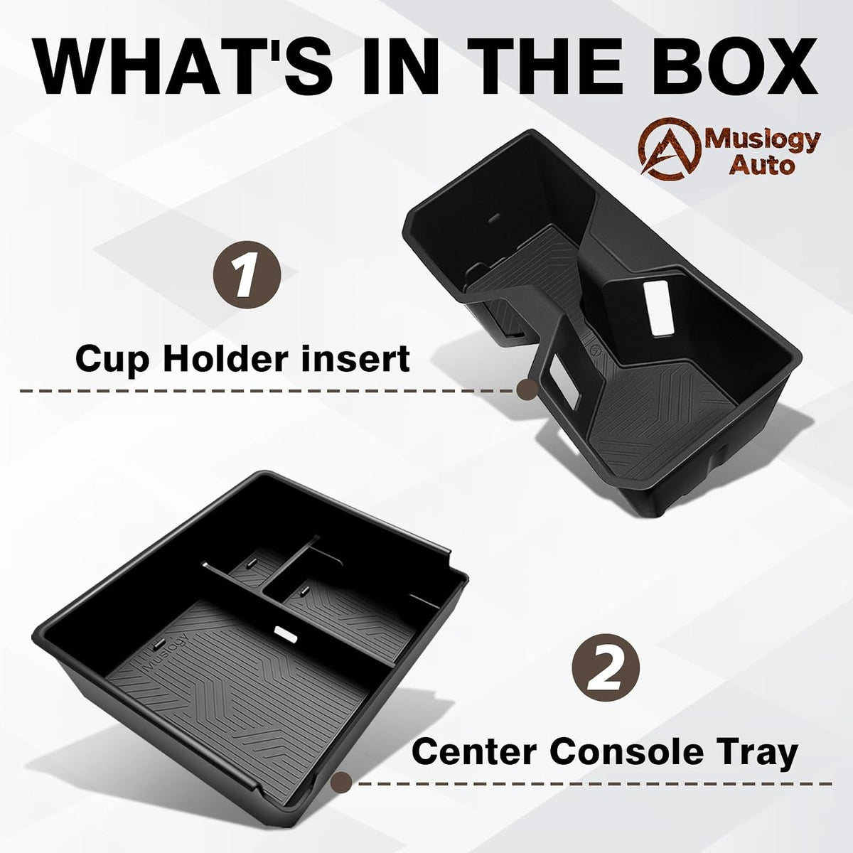 Muslogy Center Console Organizer & Cup Holder for 2025 2026 Toyota 4Runner