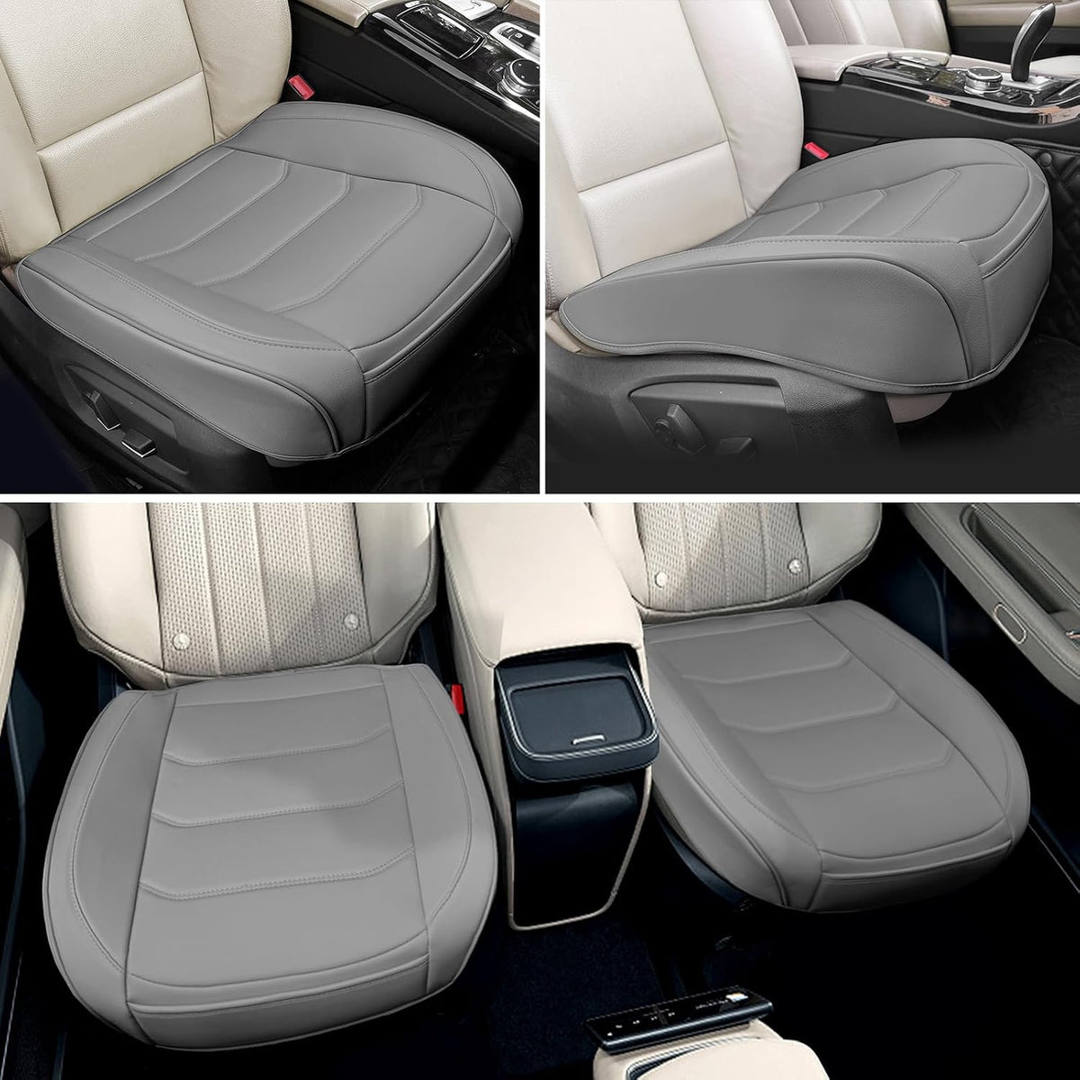 BOPUOVRE Car Seat Cover for Luxury & Comfort PU Leather