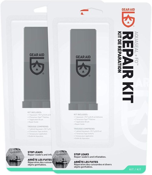 GEAR AID Aquaseal Wader Repair Kit - Waterproof Adhesive & Patch for Neoprene Waders | 2 Pack