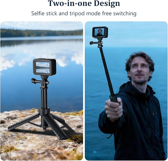 HSU Tripod Stand + Selfie Stick Pole
