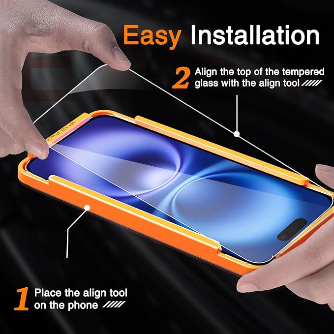 Wiaocit 3 Pack Tempered Glass Screen Protector
