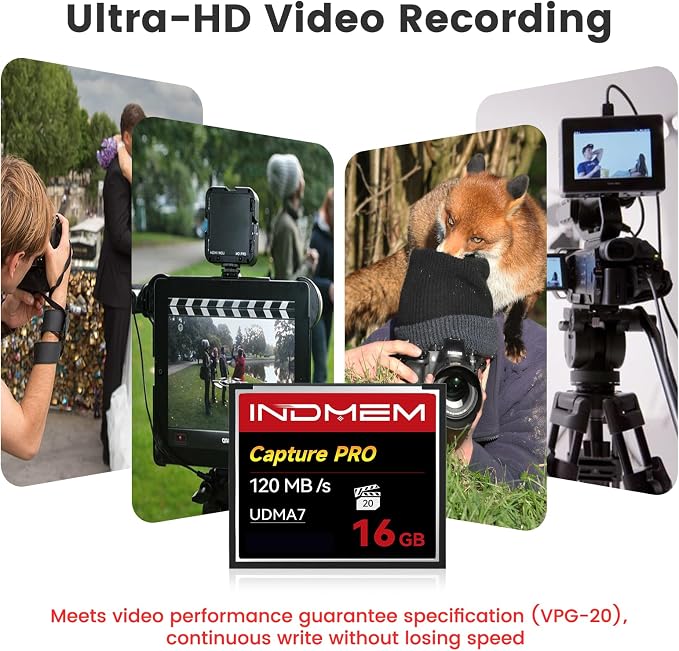 CF Card 16GB, CF Memory Card High Speed UDMA Camera Cards Designed