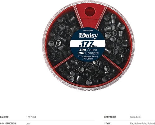 Daisy Dial-A-Pellet .177 Cal - 300-Count Assorted Precisionmax Pellets in Twist-Top Container