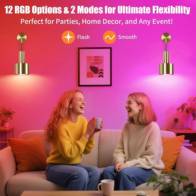 VerRon Rechargeable Battery Operated Wall Sconce Set of Two, Gold Wireless Battery Powered Lights with Dimmable Detachable Bulbs & Remote, Modern Sconces Wall Decor for Bedroom Living Room Hallway