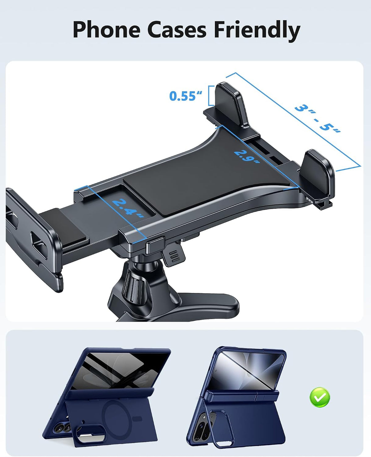Z Fold 8 7 Car Mount Holder, Car Vent Phone Mount for Z Fold Tablet iPhone