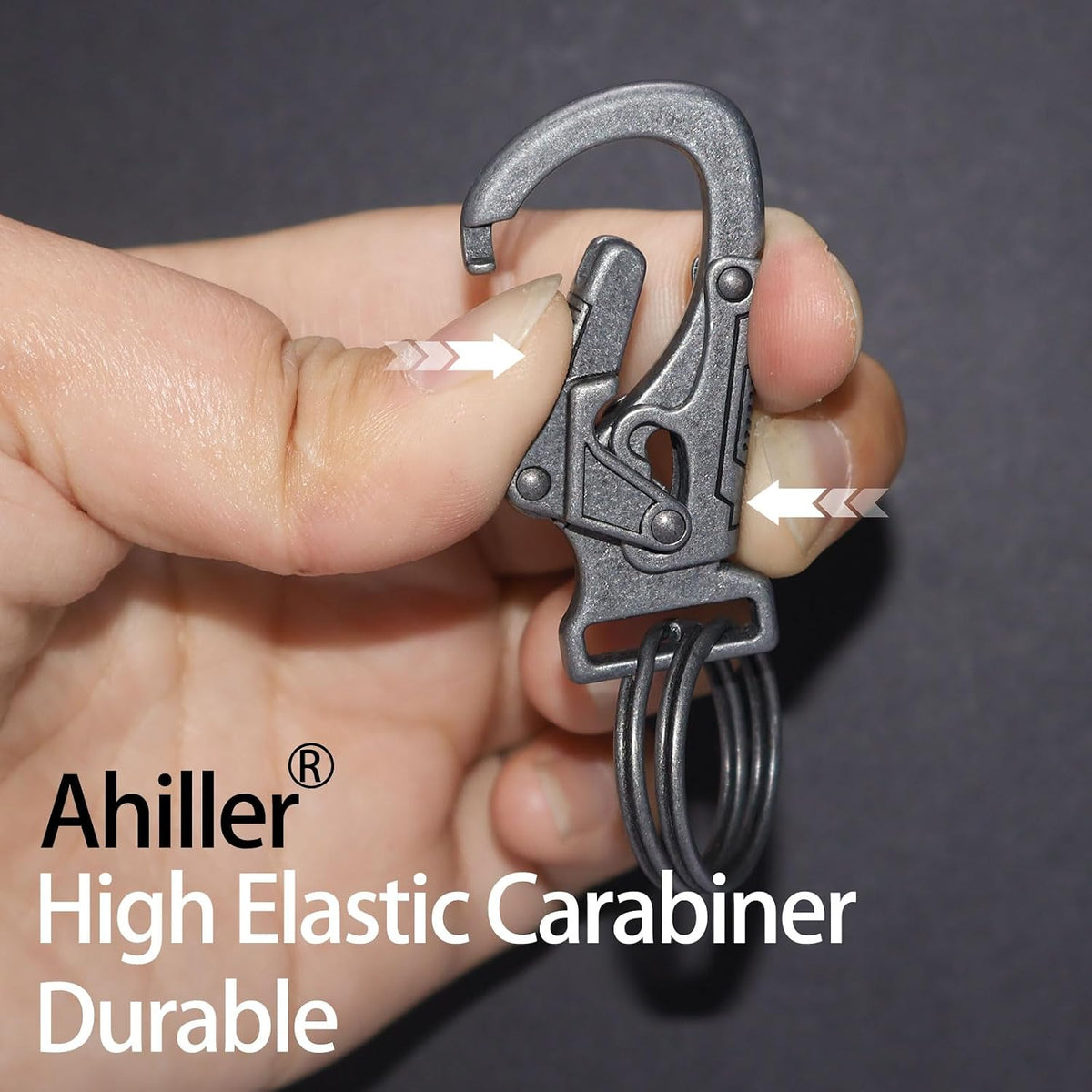Ahiller Carabiner Clip, Dual Lock Keychain for Daily Use