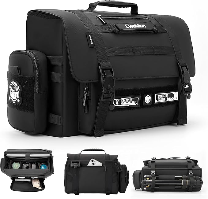 Cwatcun Camera Sling Bag, Waterproof Multifunction Photography Tactica Camera