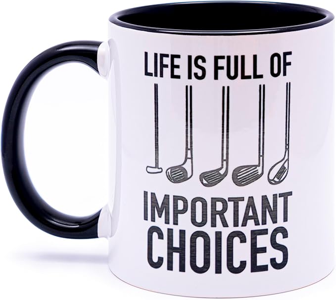 decorluxes Golf Gifts for Dad 11oz Ceramic Mug, Best Dad by Par Mug, Funny Golf Gift for Men, Husband, Gifts for Father’s Day, Birthday (Design 3)