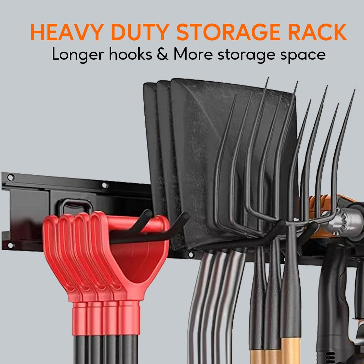 Garage Hooks Heavy Duty Tool Organizer (4 Pack) 12.4" Wall Mount Hanger Rack Garage Storage Utility Hooks for Hanging Car Tires, Ladders, Chairs, Hoses, Power Tool, Bulk Items, Ropes, etc.