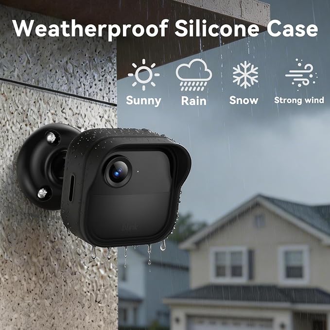 Silicone Case Cover for Blink Outdoor 4/2K+, Weatherproof Silicone Cover Skin