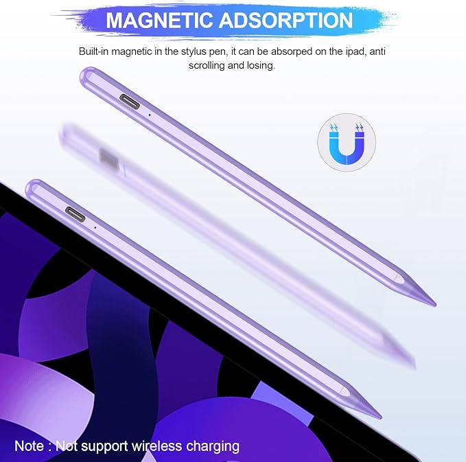 Stylus Pen for iPad A16/10th/9th Generation, 10Mins Fast Charge for Apple