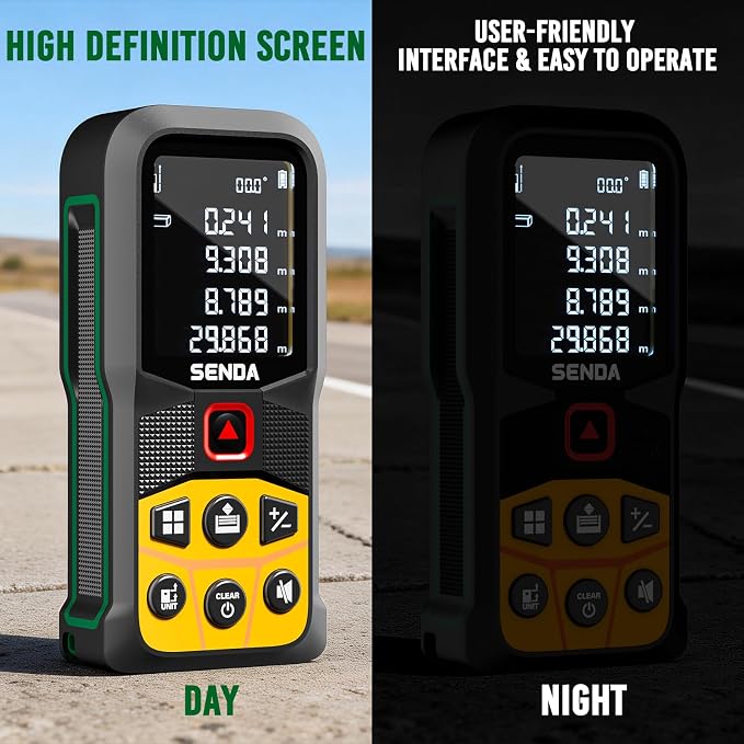 SENDA Laser Measure, 197Ft Digital Laser Measurement Tool