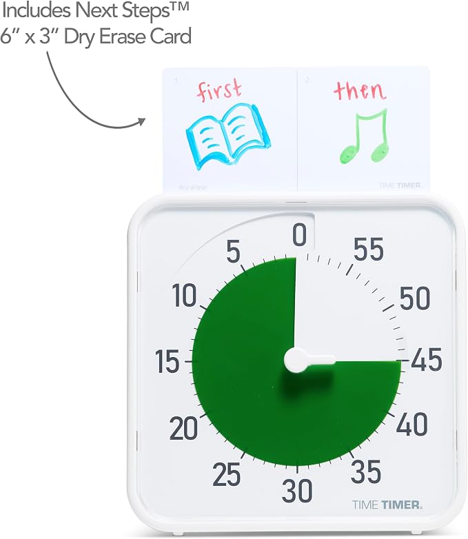 Time Timer Original 8" Visual Countdown Timer – Medium 60-Minute Silent
