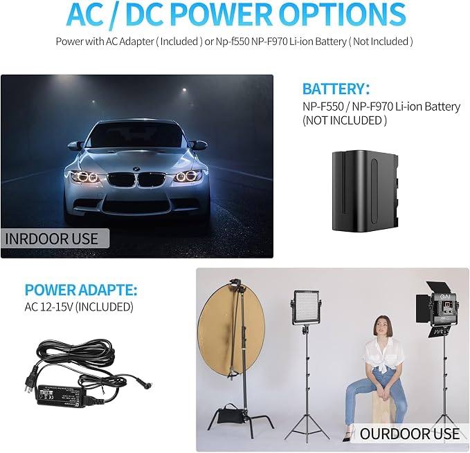 GVM 2 Pack LED Video Lighting Kits