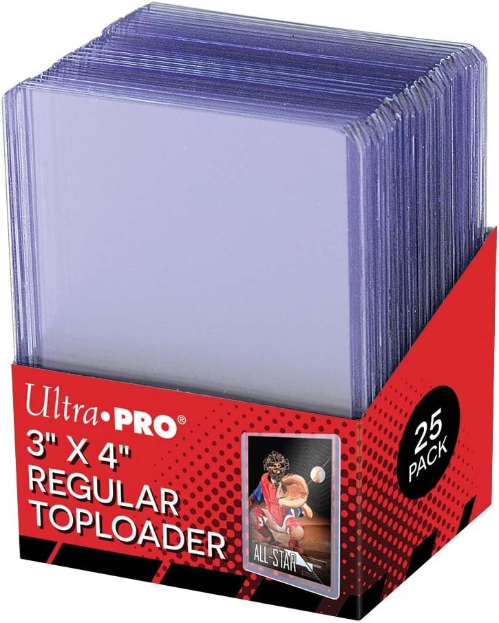 Ultra Pro 25 Top Loader Card Holder - Protect Baseball, Football, Basketball & More | 3 X 4 Inches