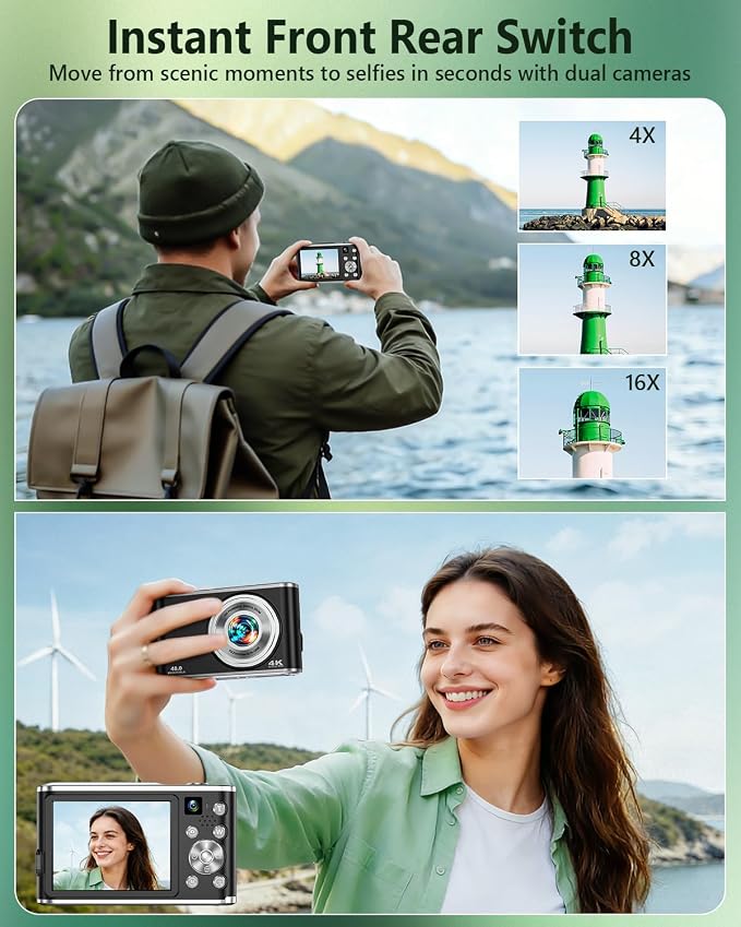 2026 Upgraded 4K Digital Camera