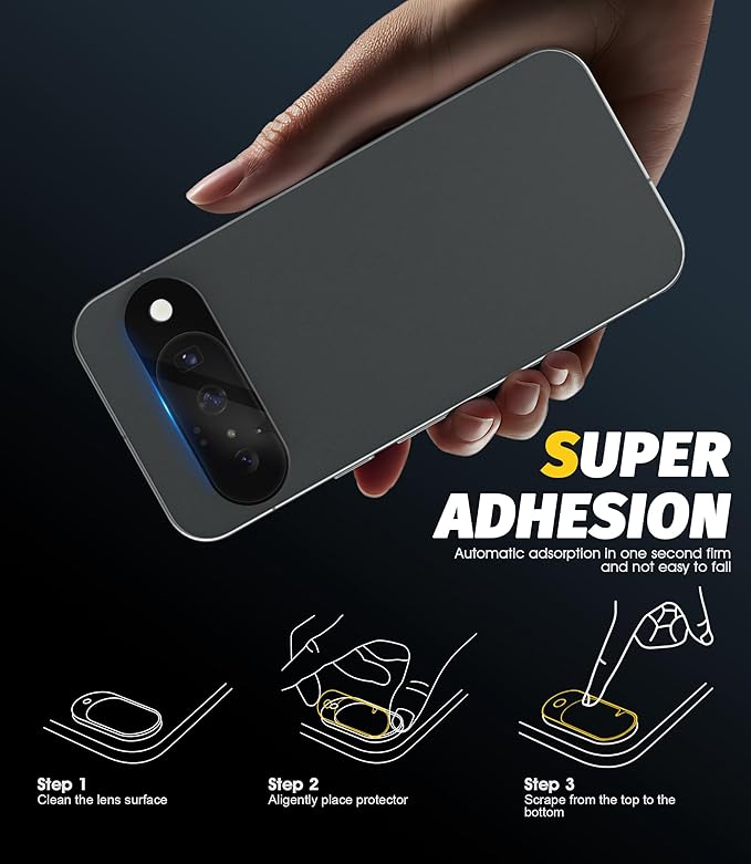 Orzero Camera Lens Protector for Google Pixel 10, Protector de Cámera Tempered