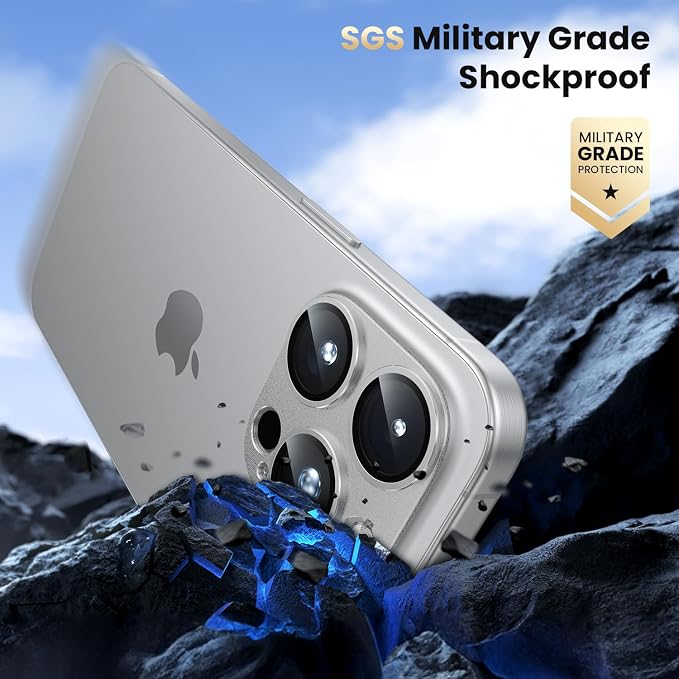 WSKEN for iPhone 16 Pro/iPhone 16 Pro Max Camera Lens Protector, Metal Aluminum