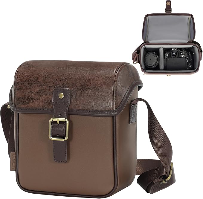 Cwatcun Camera Sling Bag PU Leather