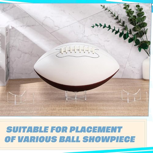 Mudder Acrylic Ball Stand - Clear Display Holder for Football, Basketball, Soccer | 3.54 x 1.3 Inch