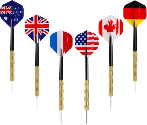 Accmor Steel Tip Darts - 18 Grams Professional Metal Darts Set for Dartboard | Precision Performance