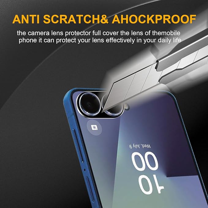 3 Pack Camera Lens Protector for Samsung Galaxy Z Flip 7, Tempered Glass
