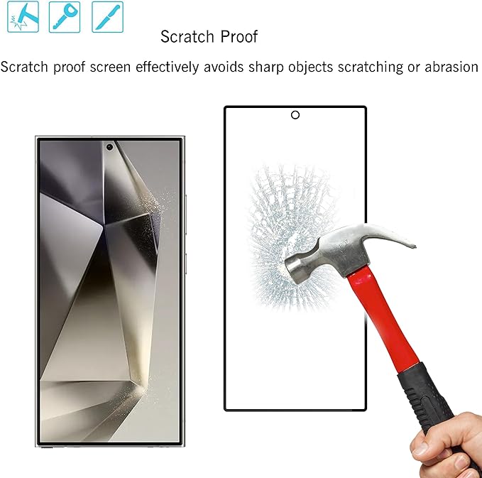 Ailun Glass Screen Protector for Galaxy S24 Ultra 3Pack + 3Pack Camera Lens