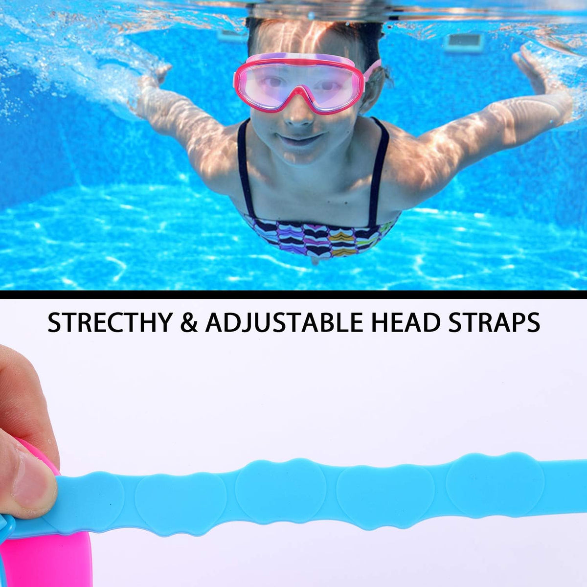 Skiennix Kids Swim Goggles - Comfortable Swimming Glasses for Ages 3 to 15 | 2 Pack