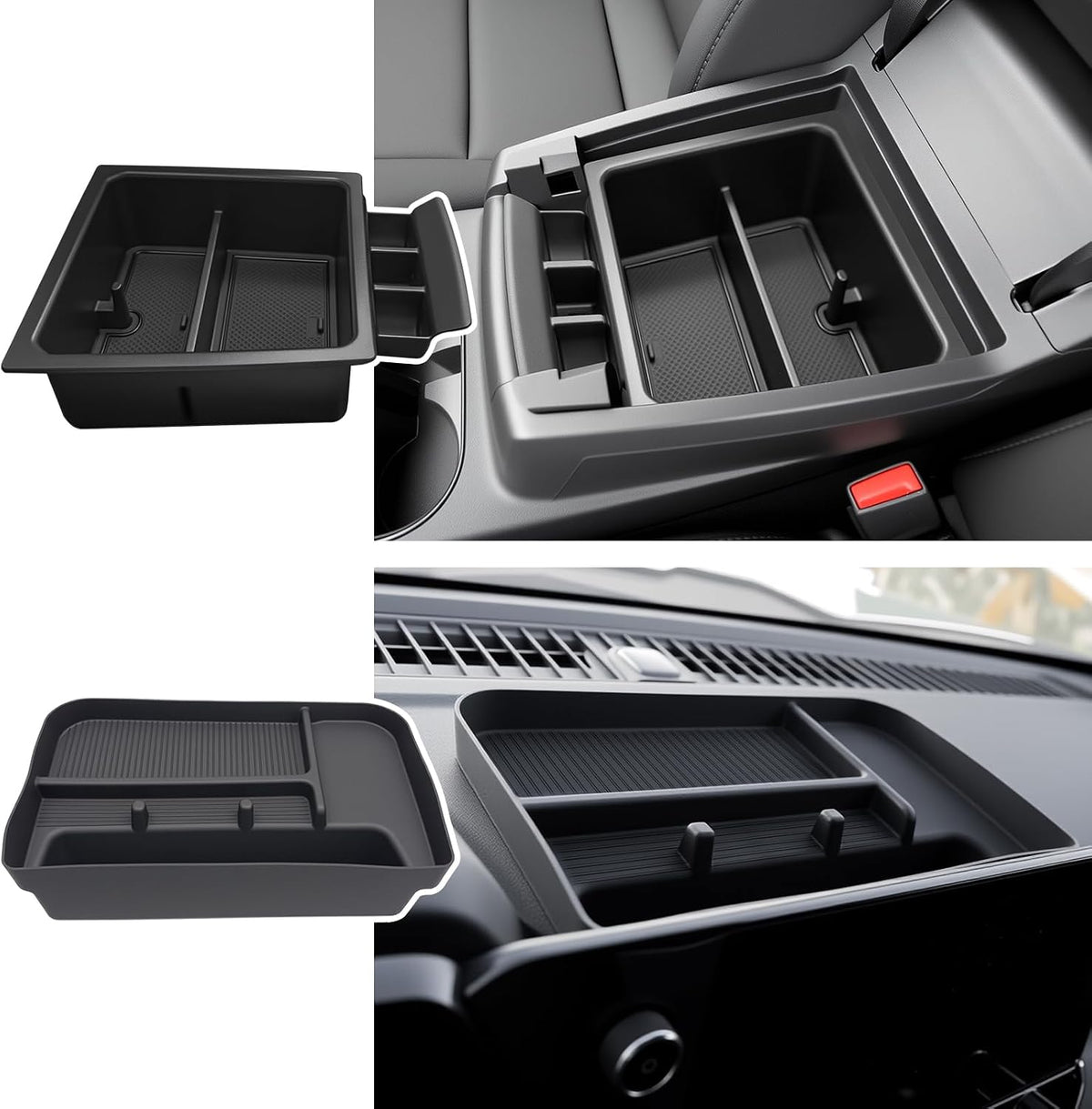 3PCS Center Console Organizer for 2023-2025 Chevy Chevrolet Colorado/GMC Canyon Armrest Tray Dashboard Storage Box and Cupholder Insert for 2023 2024 2025 Colorado/Canyon Accessories