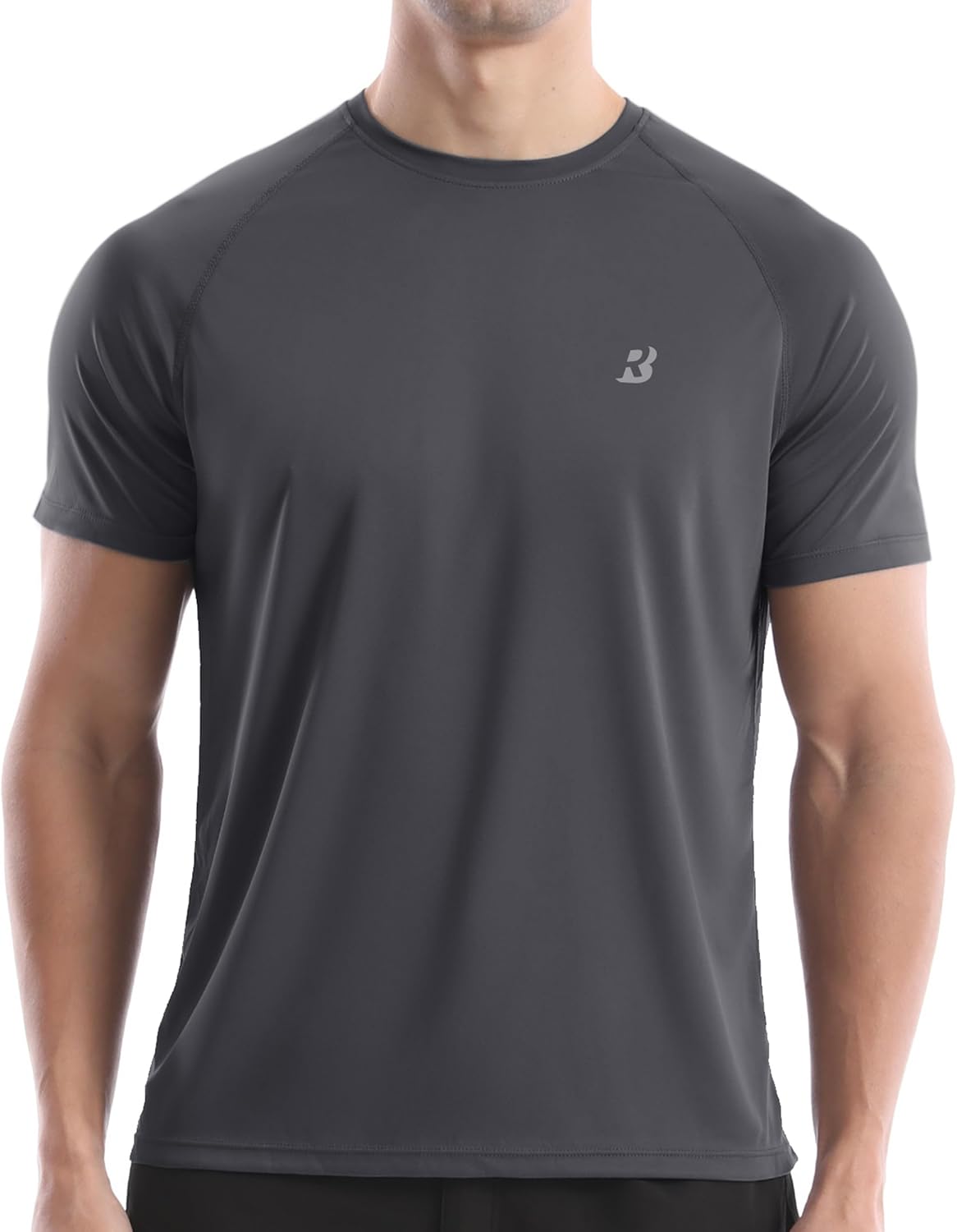 Roadbox Men's Rash Guard | Short Sleeve Swim Shirt with UPF 50+ UV Protection - Quick Dry, Lightweight