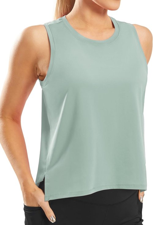 JOYSPELS Ice Silk Workout Tank Tops - Cool-Dry Sleeveless Yoga Shirts for Women | Loose Fit