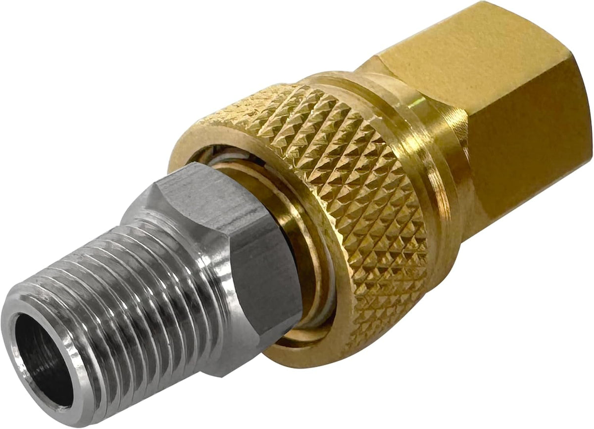 Skiennix Quick-Disconnect Set | 1/8 NPT Female Connector & 8mm Male Plug - Durable Copper & Stainless Steel