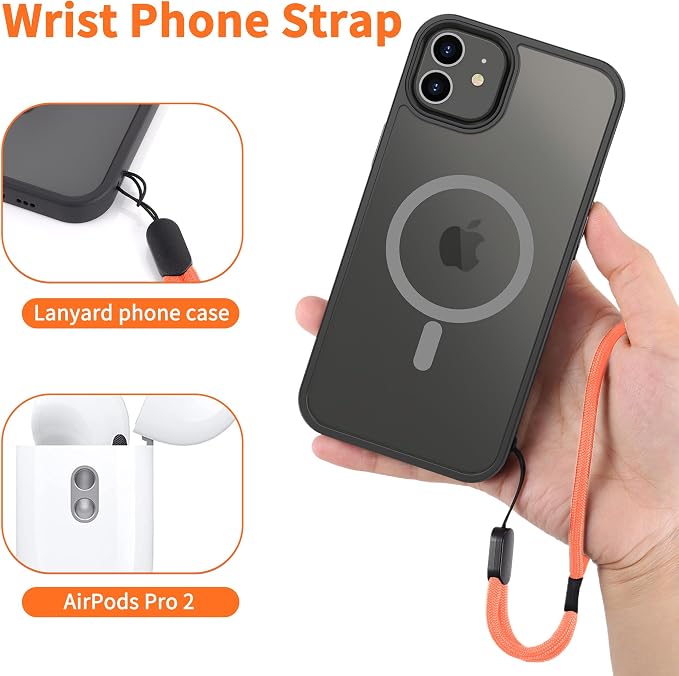 CACOE Phone Lanyard 2 Pcs-1 Pcs Adjustable Neck Strap, 2 Pads, Universal
