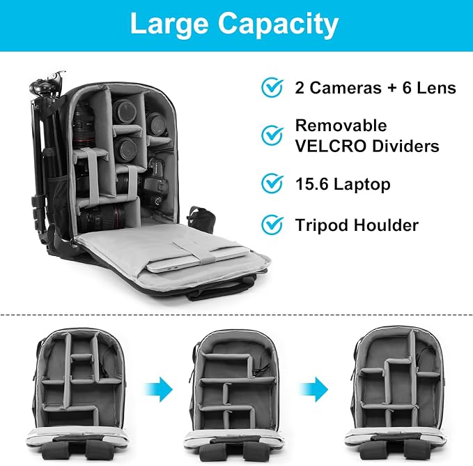 CADeN Camera Backpack Bag for DSLR/SLR Mirrorless Camera Waterproof
