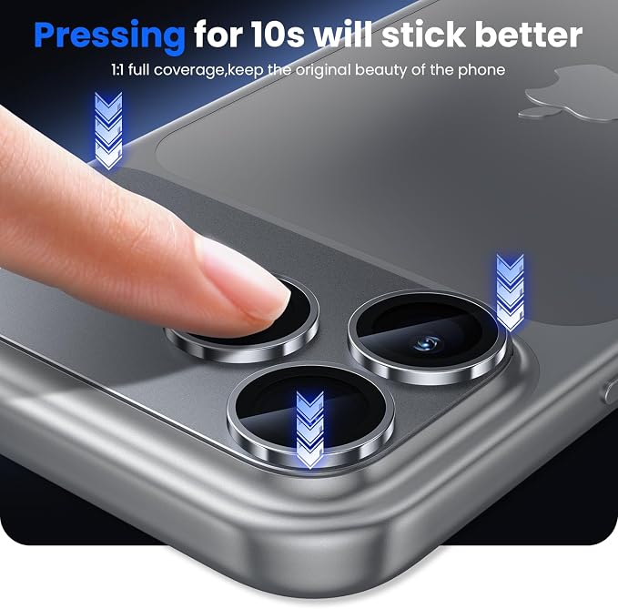 WSKEN for iPhone 17 Pro Camera Lens Protector, Metal Aluminum Alloy Tempered