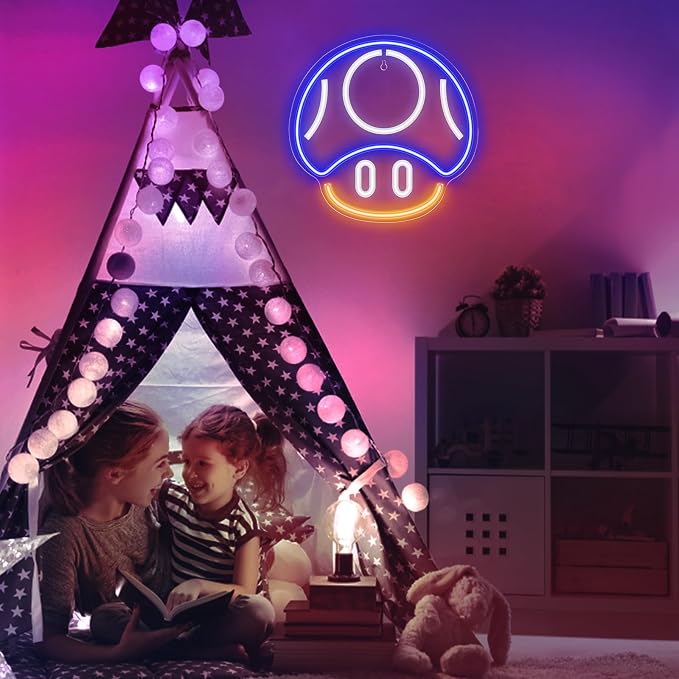 Kavaas Gaming Neon Sign, Mushroom Neon Sign