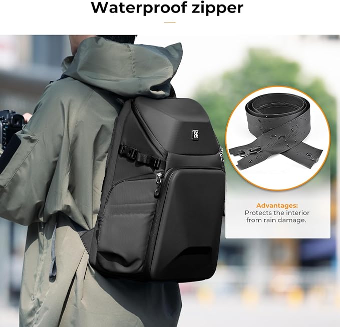 K&F CONCEPT Camera Backpack Hard Shell 20L Photography Camera Bag Hardshell Case