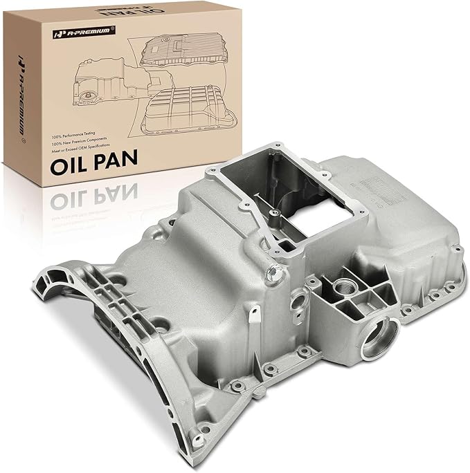 A-Premium Engine Oil Pan Sump with Drain Plug Compatible with Mercedes-Benz C230 2006-2009, C280 2007, C300 2008-2012, C350 2007-2011, E350 2009-2011, 2.5L 3.0L 3.5L - Replaces A2720140000