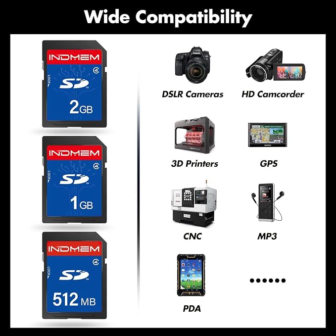 SD Card 2GB +1GB + 512MB, Class 4 Flash Memory Card 2G SLC Standard Secure
