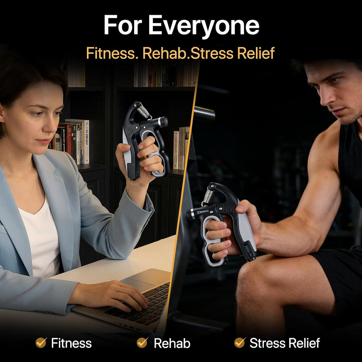 PowerGrip Hand Grip Strength Trainer - Adjustable Resistance 10-150kg | Ergonomic Forearm Workout Equipment