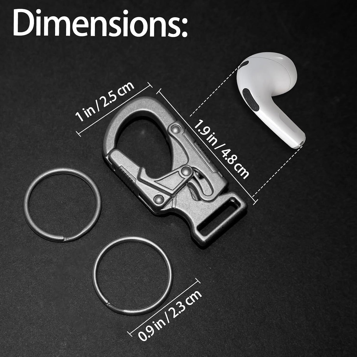 Ahiller Carabiner Clip, Dual Lock Keychain for Daily Use
