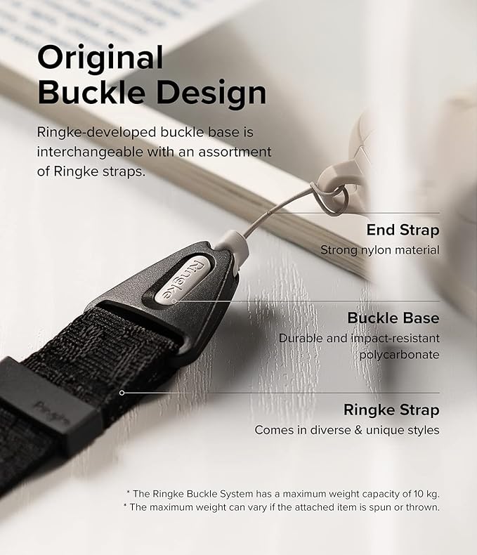Ringke Hand Strap Designed for Camera Strap and Phone Strap, Adjustable Sturdy