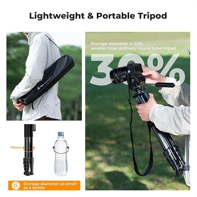 K&F CONCEPT Camera Tripod, Cellphone Clip
