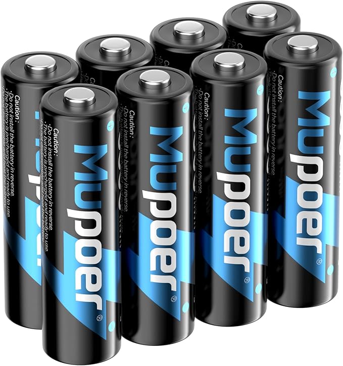 Rechargeable AA Batteries 8 Count, Lithium Battery A 1.5V 3000mWh, Double A