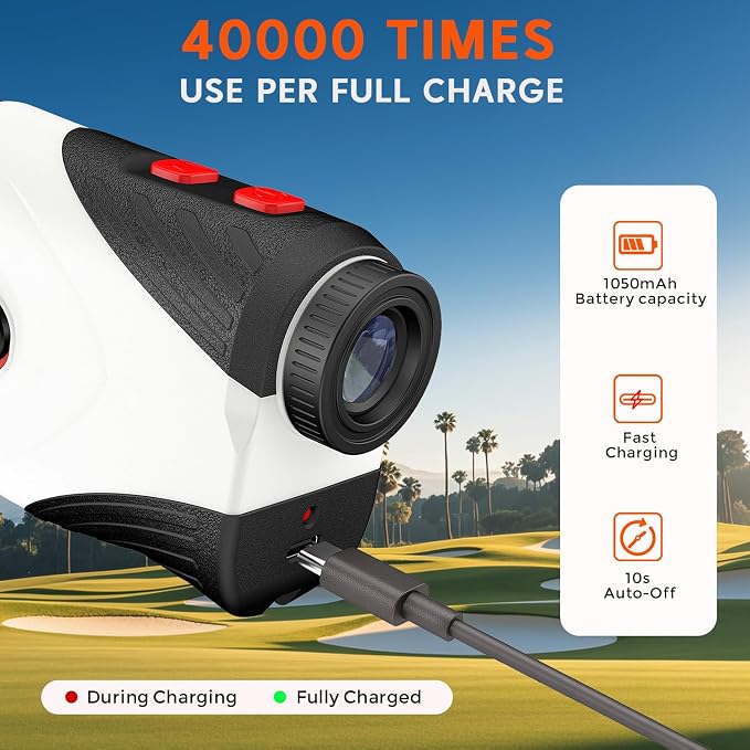 Golf Rangefinder with Slope, 1200 Yards Laser Range Finder Golfing, 7X