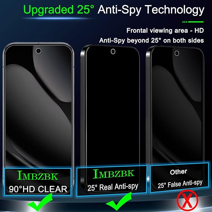 IMBZBK 3 Pack Privacy Screen Protector